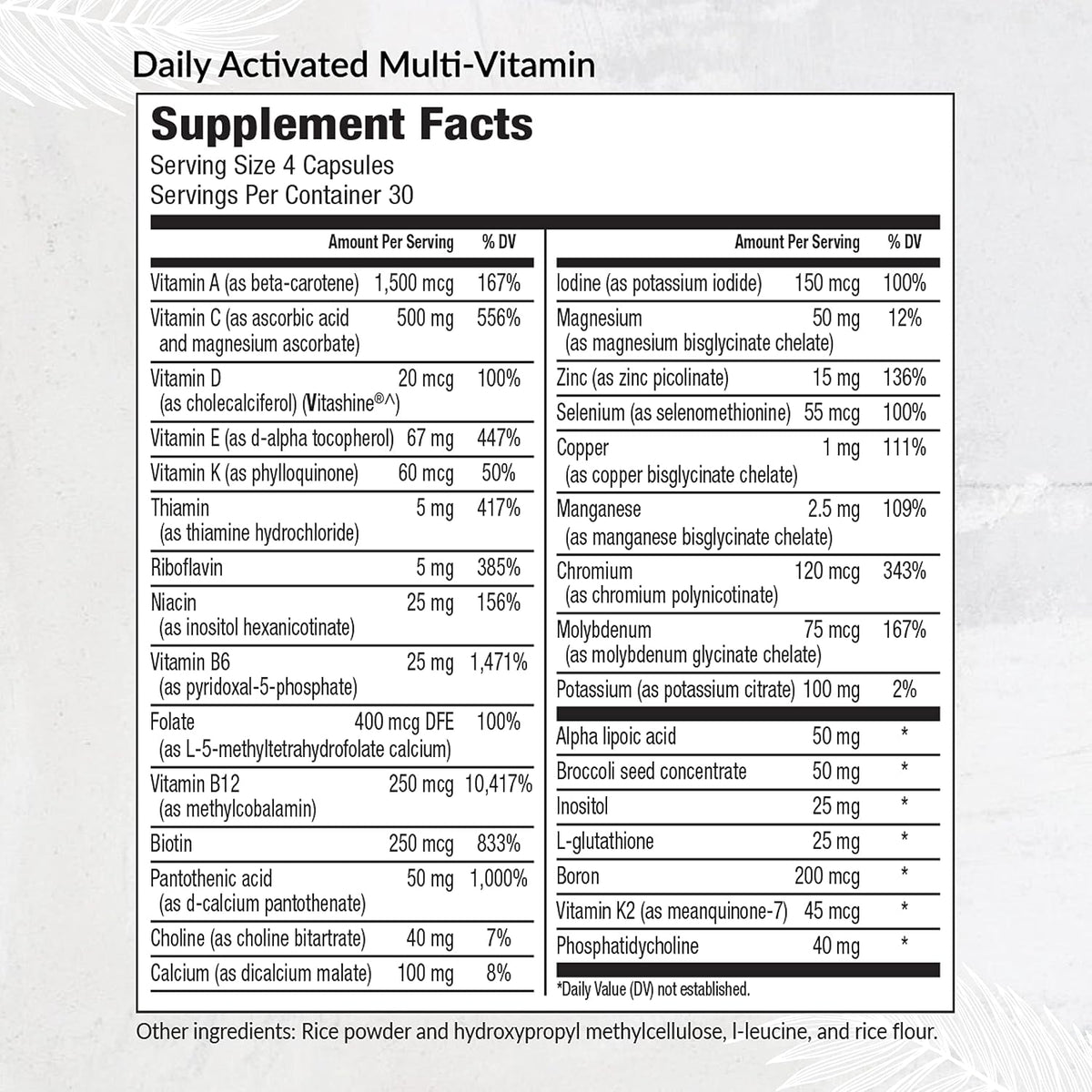 EquiLife Daily Activated Multivitamin for Women & Men, 120 Capsules | Methylated B-Vitamins | Blend of Vitamins, Minerals & Antioxidants | Supports Energy, Metabolism & Bone Health | Gluten Free