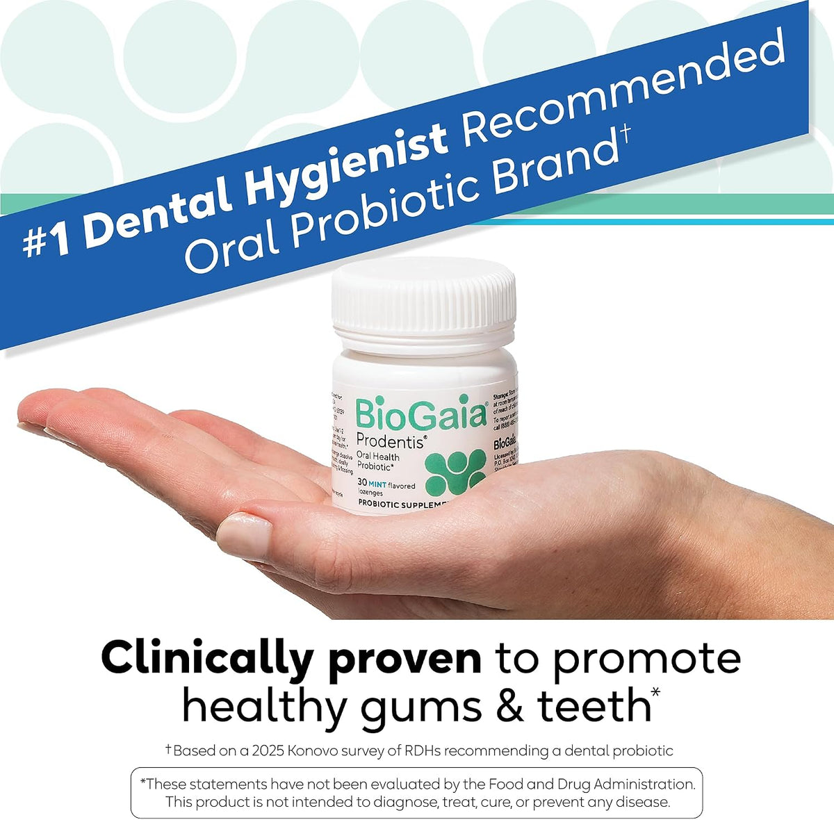 BioGaia Prodentis Oral Probiotics for Teeth & Gums and Bad Breath | Dental Hygienist-Recommended | Promotes Healthy Gums & Improves Oral Health | Fights Bad Breath | Dental Probiotic (3-Pack)