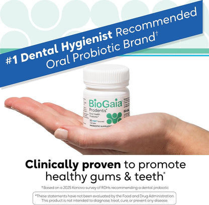 BioGaia Prodentis Oral Probiotics for Teeth & Gums and Bad Breath | Dental Hygienist-Recommended | Promotes Healthy Gums & Improves Oral Health | Fights Bad Breath | Dental Probiotic (3-Pack)