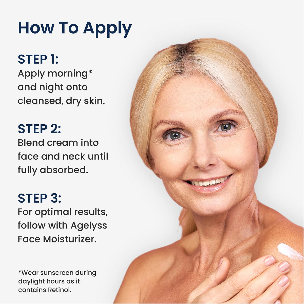 Agelyss Retinol Face Cream - 1% Retinol - Collagen, Hyaluronic Acid - 2 Fl Oz - 60mL - Pack of 1