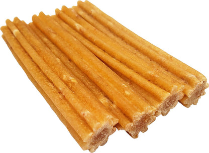 Himalayan Dog Chew Churro, Soft Yak Cheese Treat, Peanut Butter, 4 Sticks | 100% Natural, Soft Density Dental Support, Gluten Free, Healthy Safe Dog Treats for All Breeds and Ages, Lactose & Grain Free