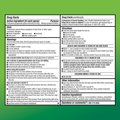 Amazon Basic Care 24-Hour Allergy Relief Nasal Spray, Fluticasone Propionate (Glucocorticoid), 50 mcg, Full Prescription Strength, Non-Drowsy, 0.62 Fl Oz Amazon Basic Care buy supplements Au