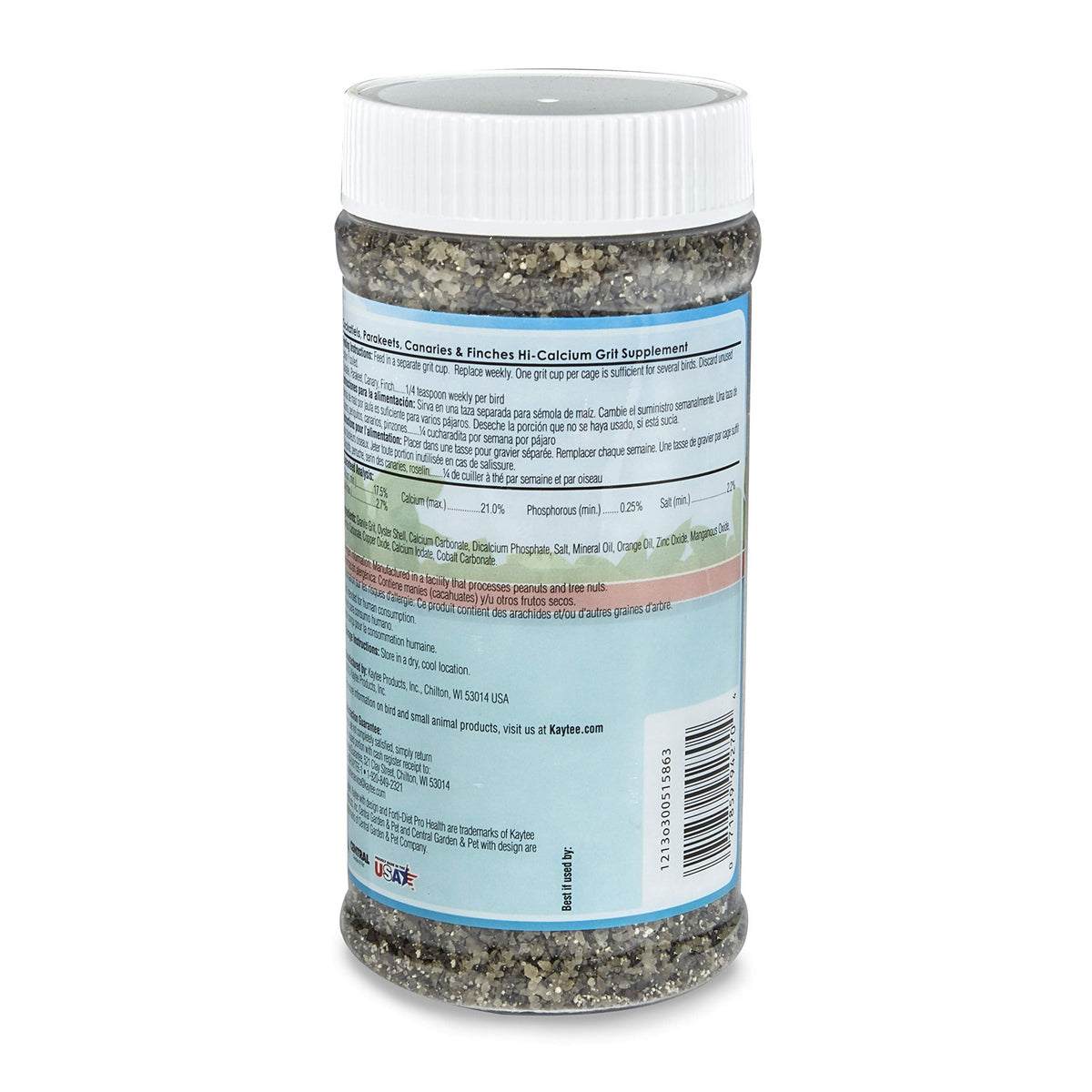Kaytee Hi-Calcium Grit for Small Birds - Jar 21 oz | Jar