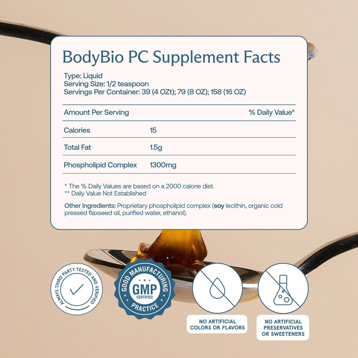 BodyBio PC - Phosphatidylcholine for Brain, Cellular & Cognitive Health | Mental Clarity, Healthy Aging & Gentle Daily Detox