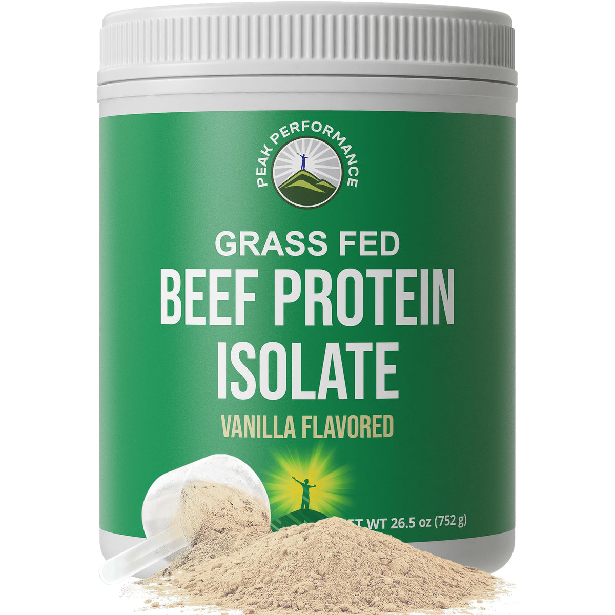 Grass Fed Beef Protein Powder - Lactose Free Great Tasting Beef Protein Isolate. Complete Animal Based Non Dairy Paleo Carnivore Supplement for Prime Muscle Building. No Whey. Unflavored