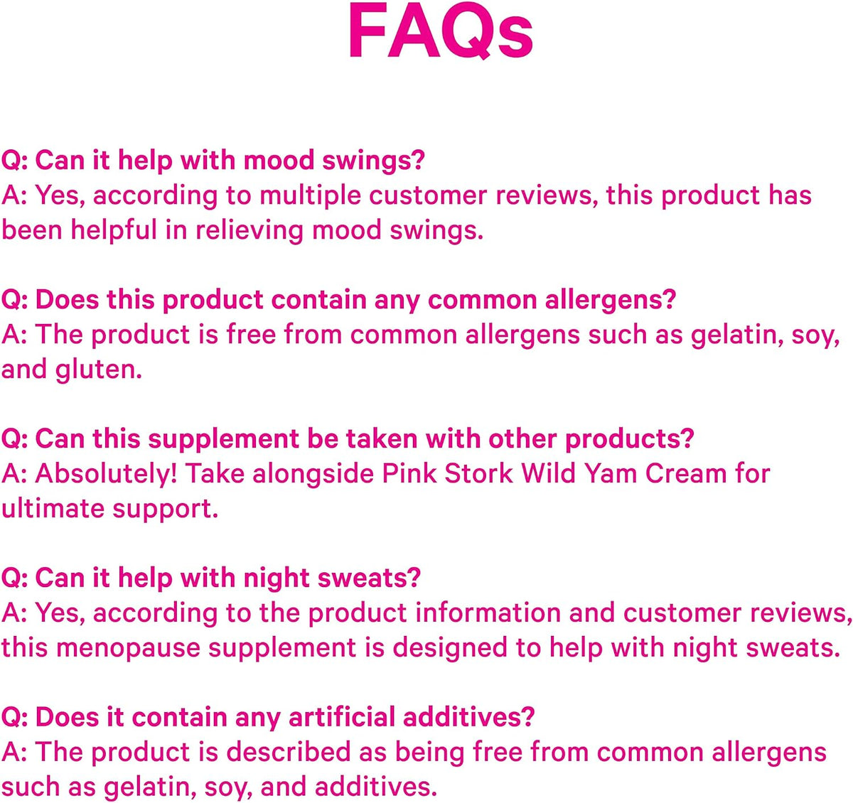 Pink Stork Menopause Support for Women - Hot Flash, Mood, Sleep, Weight, Cortisol & Hormonal Balance - Vegan, Estrogen-Free Perimenopause Relief - Ashwagandha, Maca - 60 Capsules