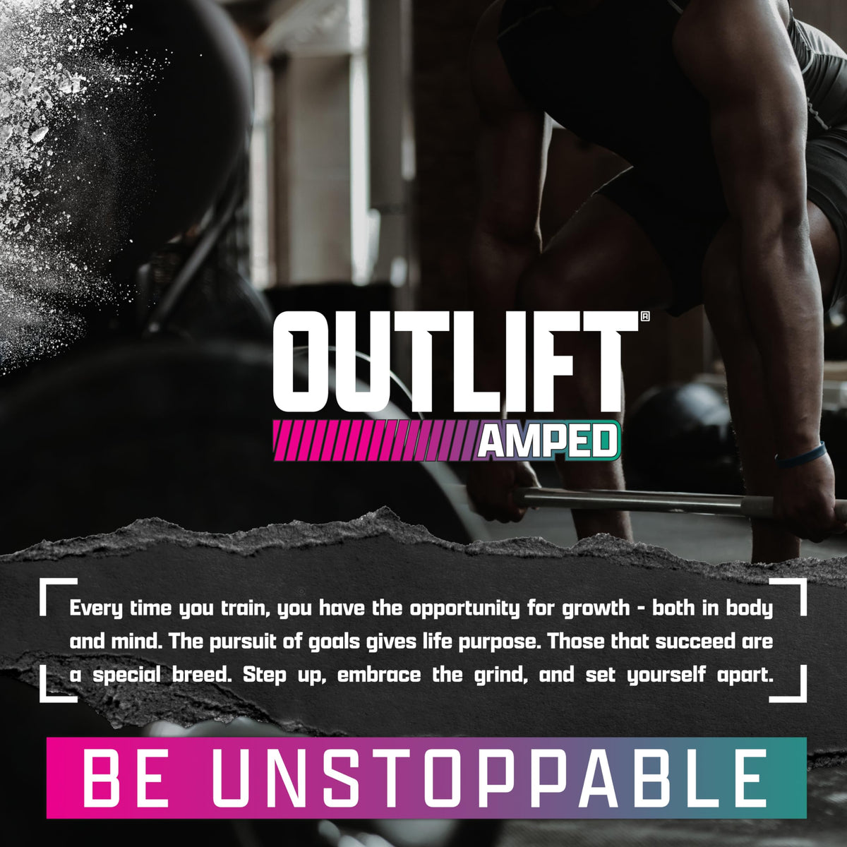 OUTLIFT Amped Max Dosed HIGH STIM Pre Workout Powder 6G Citrulline, 3.2G Beta Alanine, Alpha GPC, CognatiQ, Extreme Energy, Massive Pumps, Electrolytes (Strawberry Watermelon, 22 Servings)