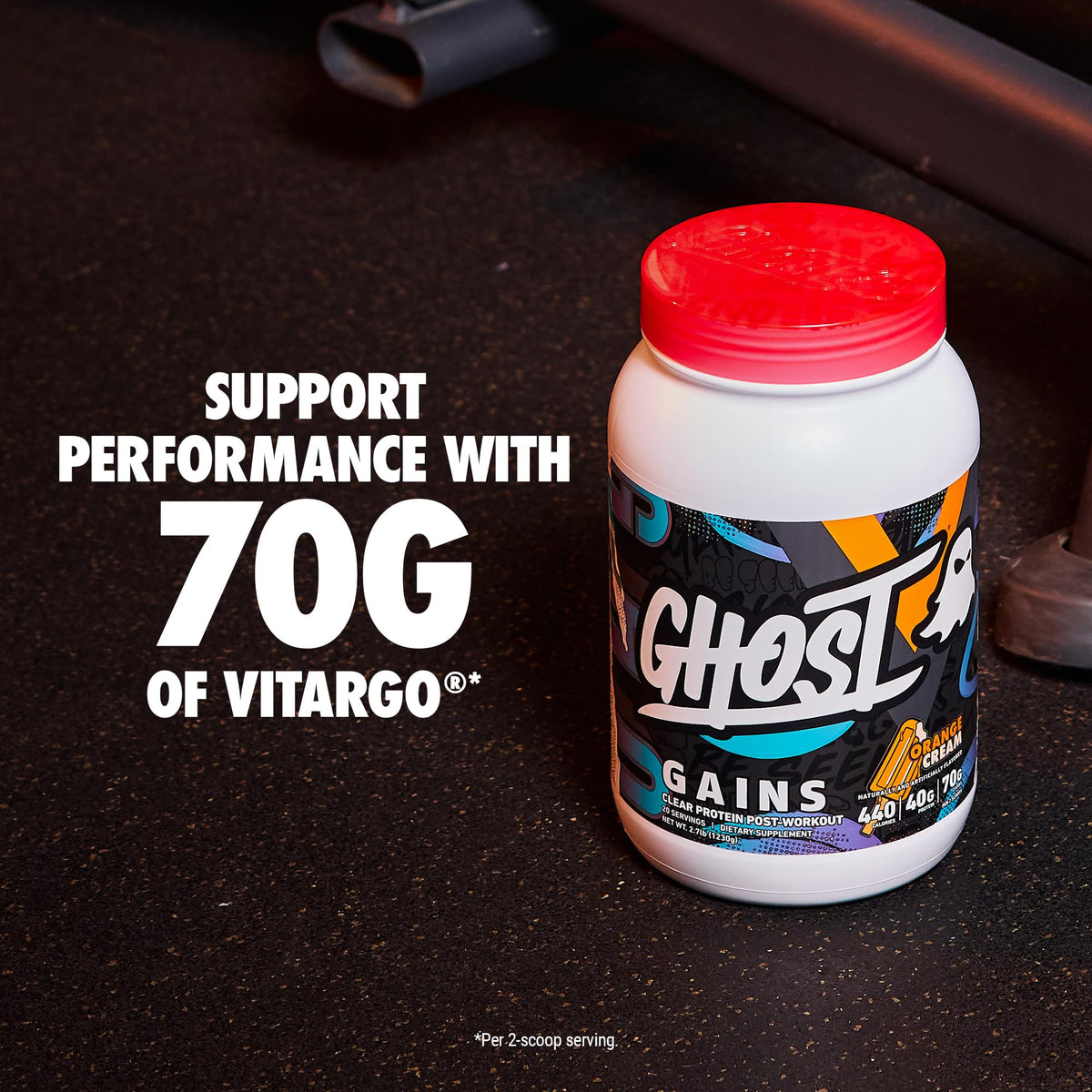 GHOST Clear Gains Mass Gainer Protein Powder - Post-Workout Weight Gainer Mix - 40g of Whey Protein Isolate, 440 Calories & 70g Vitargo Carbs - Lean Muscle Building & Recovery - Strawberry Watermelon