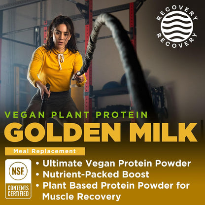 Golden Milk Vegan Protein Powder and Gnarly Performance Greens Blueberry Açai, (11.64 oz)