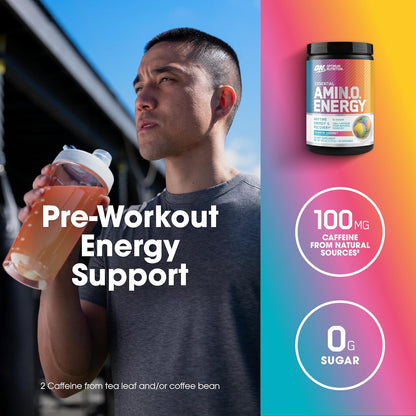 Optimum Nutrition New Flavor Amino Energy - Pre Workout with Green Tea, Amino Acids, Keto Friendly