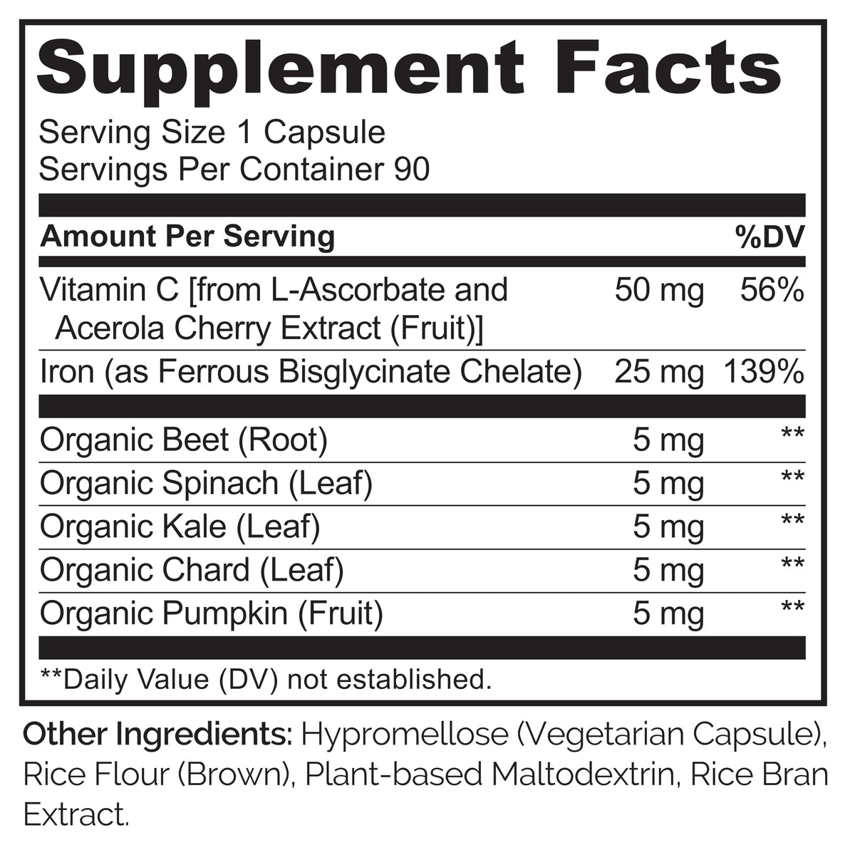 NATURELO Vegan Iron Supplement with Vitamin C and Organic Whole Foods - Gentle Iron Pills for Women & Men with Iron Deficiency Including Pregnancy, Anemia and Vegan Diets - 90 Mini Capsules