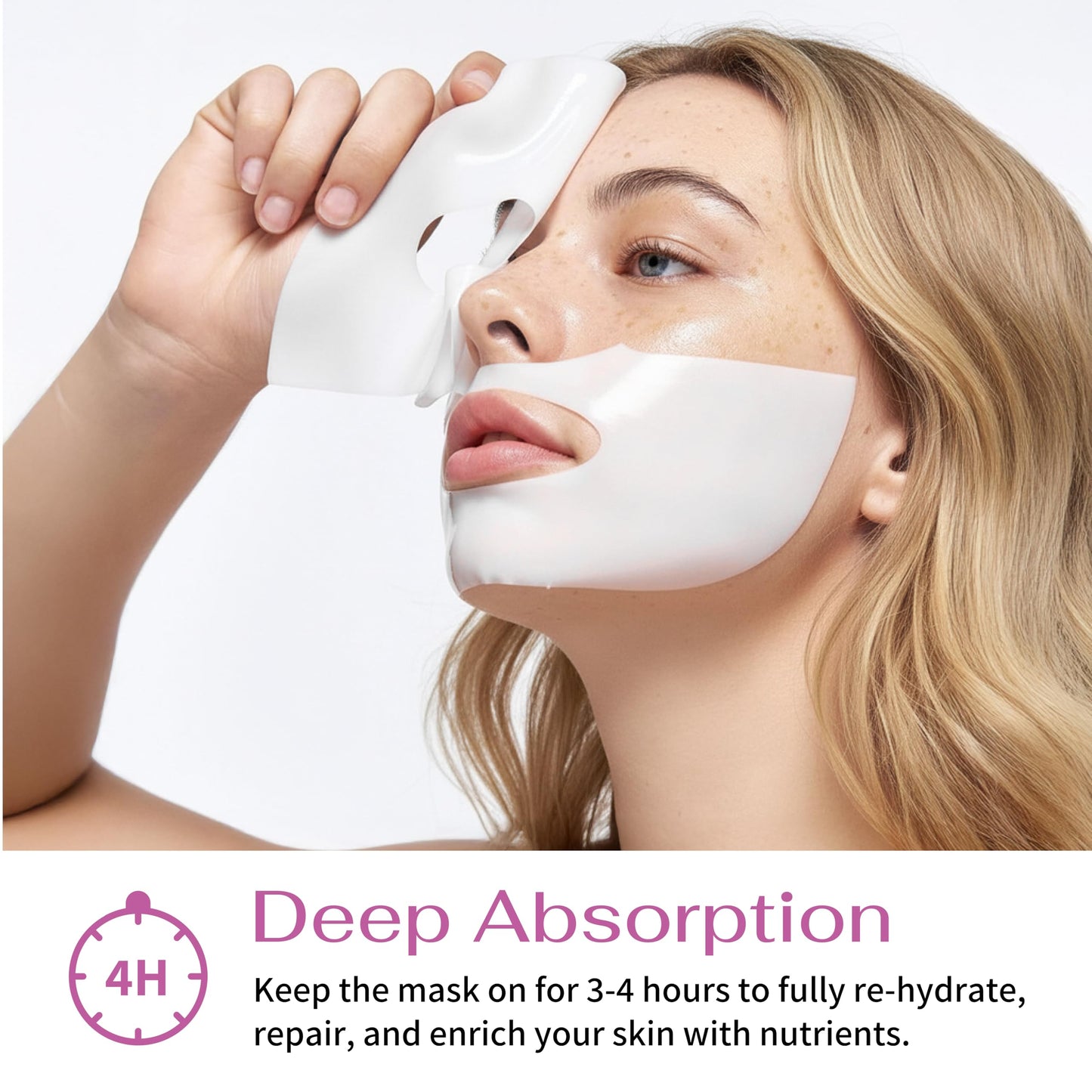 Koreana Skin K-Beauty PDRN DNA Complex Hydrogel Sheet Mask – Korean Regenerative Salmon DNA & Multi-Weight Hyaluronic Acid for Anti-Aging, Firming, Brightening, Deep Hydration – Box of 4