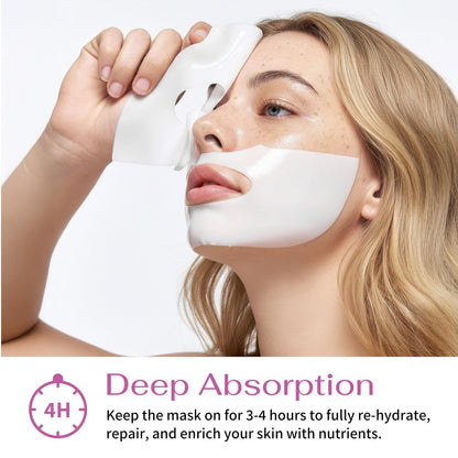 Koreana Skin K-Beauty PDRN DNA Complex Hydrogel Sheet Mask – Korean Regenerative Salmon DNA & Multi-Weight Hyaluronic Acid for Anti-Aging, Firming, Brightening, Deep Hydration – Box of 4