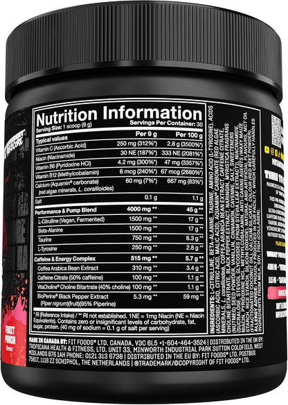 MUTANT Madness, Ultra-Concentrated Pre-Workout, Fruit Punch, 9.52 oz