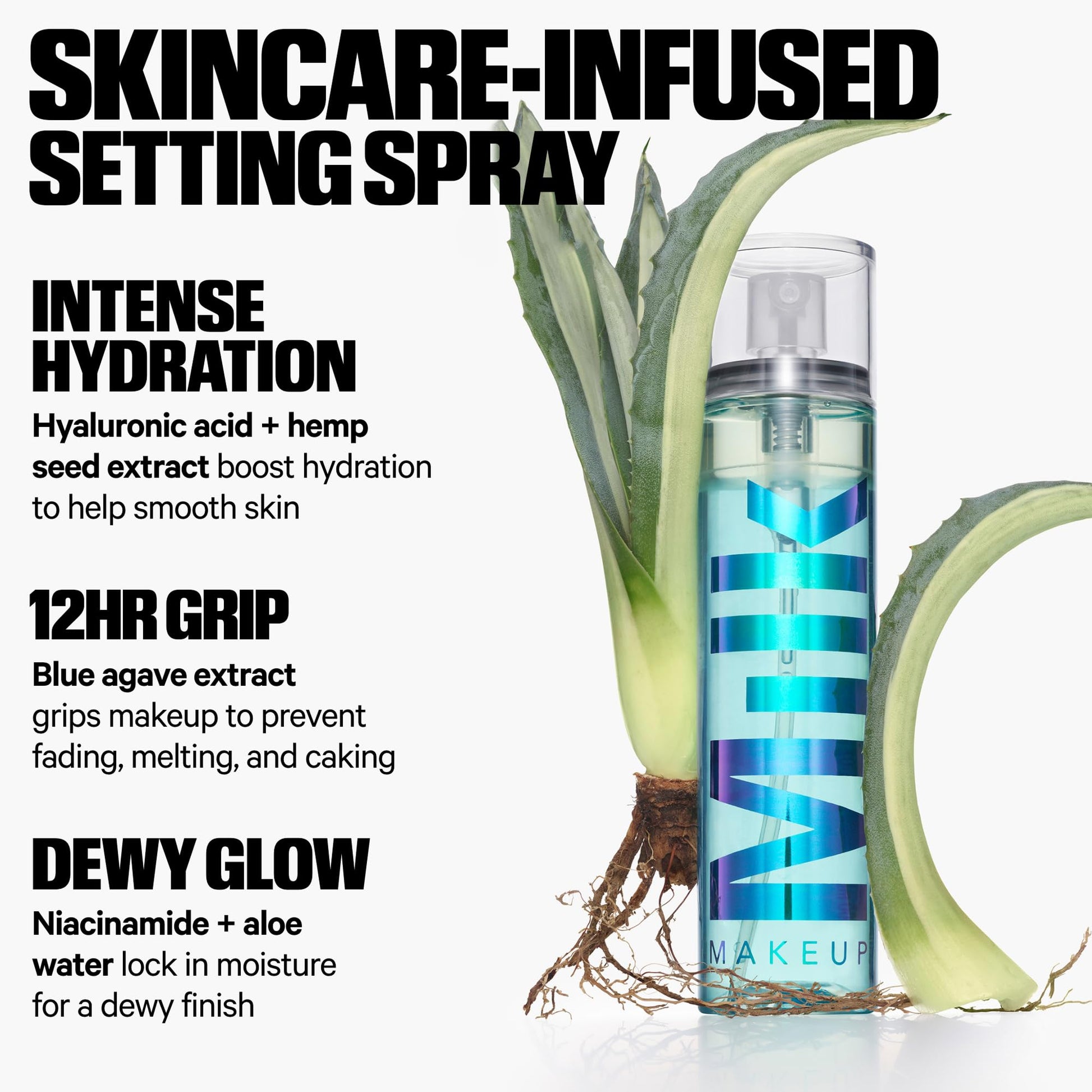 Milk Makeup Hydro Grip Set + Refresh Spray with Hyaluronic Acid – Sets Makeup + Hydrates Skin for Up to 12 Hours – Long-Lasting, Alcohol-Free Facial Mist for Dewy, Radiant Skin – 1.69 oz Milk MakeupBuy Supplements Australia