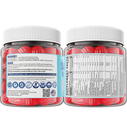 Saffron +Magnesium Glycinate +Omega-3 - Calm Focus Gummies for Kids 4+, Saffron Extract Supplement with L-Theanine, Holy Basil, Rosemary, B6, D3 for Happy Mood, Cognition, Nerve, Sugar Free, 2 Pack