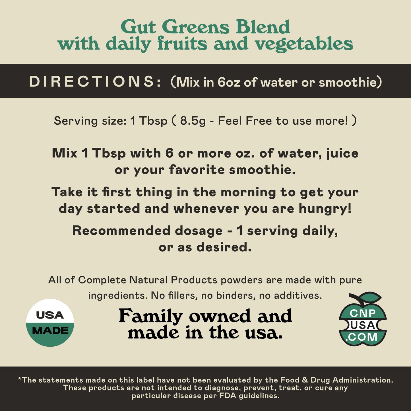 Gut Greens Superfood Powder Formula Supplement - Amazing Raw Digestive Enzyme Supplements Grass Mix, 9oz, 30 Servings