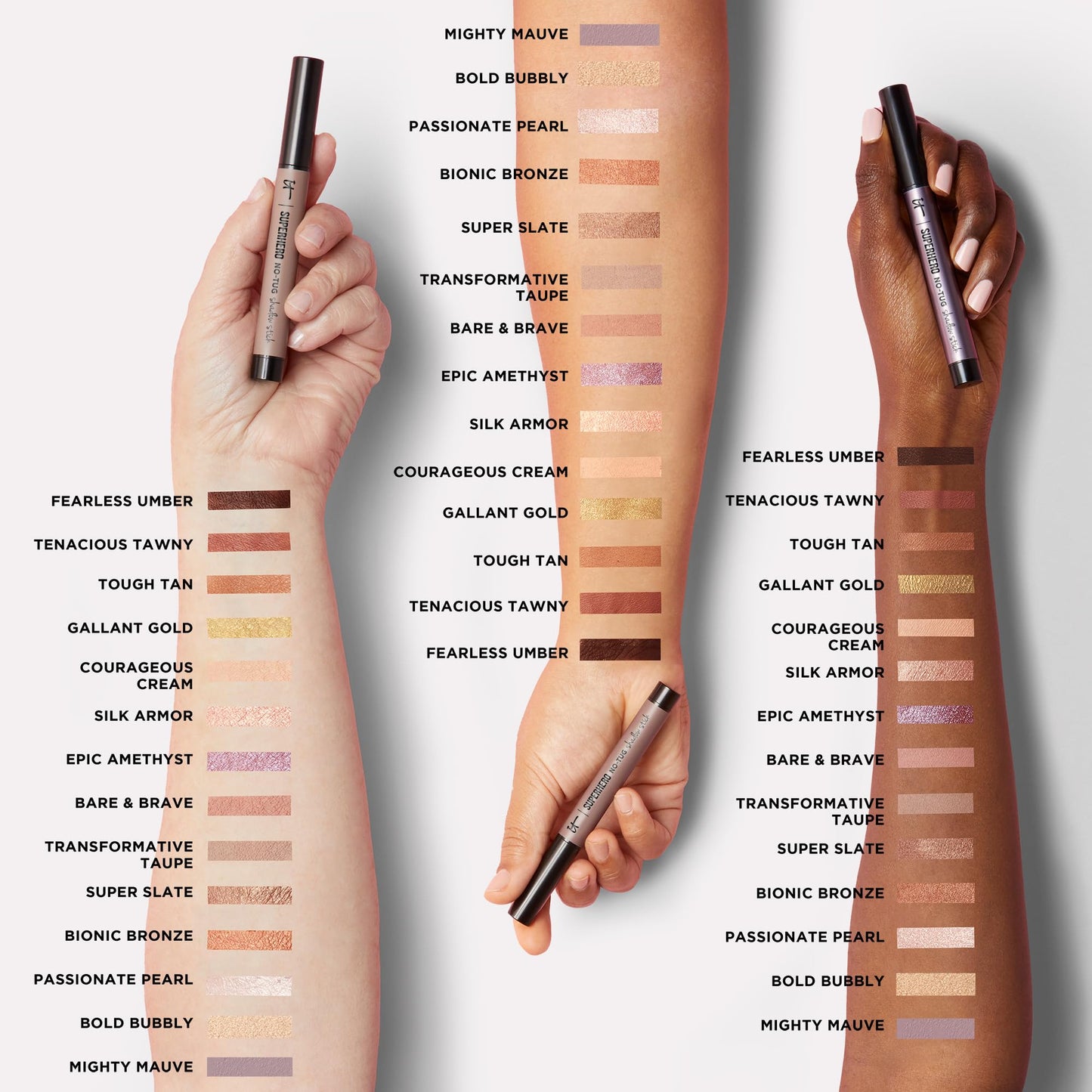 IT Cosmetics Superhero No-Tug Waterproof Eyeshadow Stick - Cream Eye Shadow with Built-In Primer - Longwear & Blendable - Suitable Eye Makeup