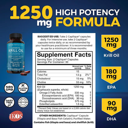 Viva Naturals Antarctic Krill Oil, Elderberry Vitamin C & Zinc and Triple-Strength Omega 3 Fish Oil Bundle, Providing Omega 3 EPA and DHA, Elderberry for Immune Support