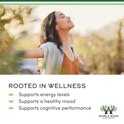 Rhodiola Rosea Supplement 500mg, 120 Vegan Capsules (Third Party Test, Gluten Free, 3% Salidrosides, 1% Rosavins Extract) for Performance, Calming, Motivation by Double Wood