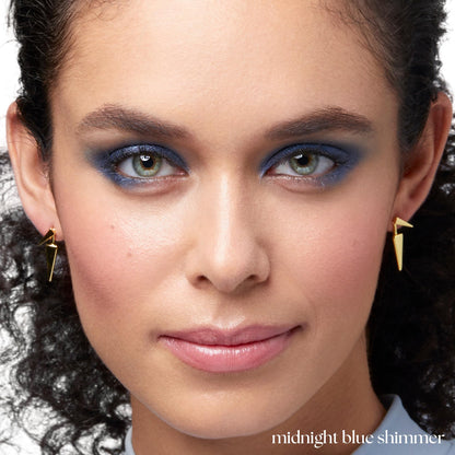 Julep Eyeshadow 101 Cream-to-Powder Waterproof Eyeshadow Stick – Midnight Blue Shimmer – Long-Lasting, Buildable, Crease-Proof, Cruelty Free, Shimmer Finish with Built-In Smudger