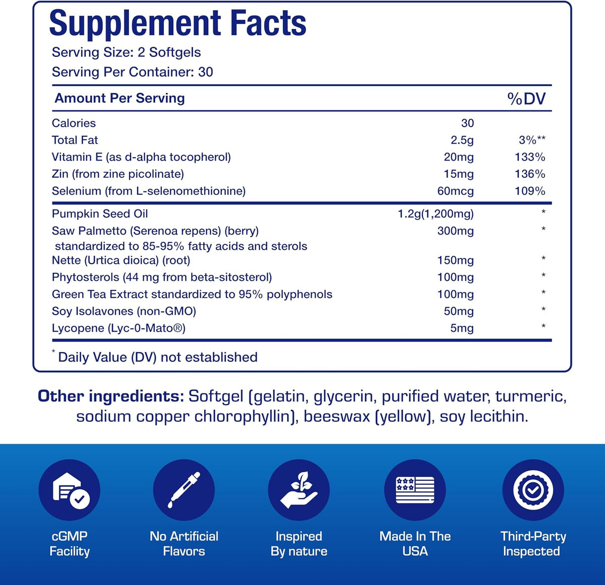 Prostana Prostate Health Supplement for Men - Clinical Formula Herbal Complex with Beta Sitosterol Saw Palmetto and Pumpkin Seed Oil for Prostate Support - Non-GMO & Made in The USA - 1 Month Supply