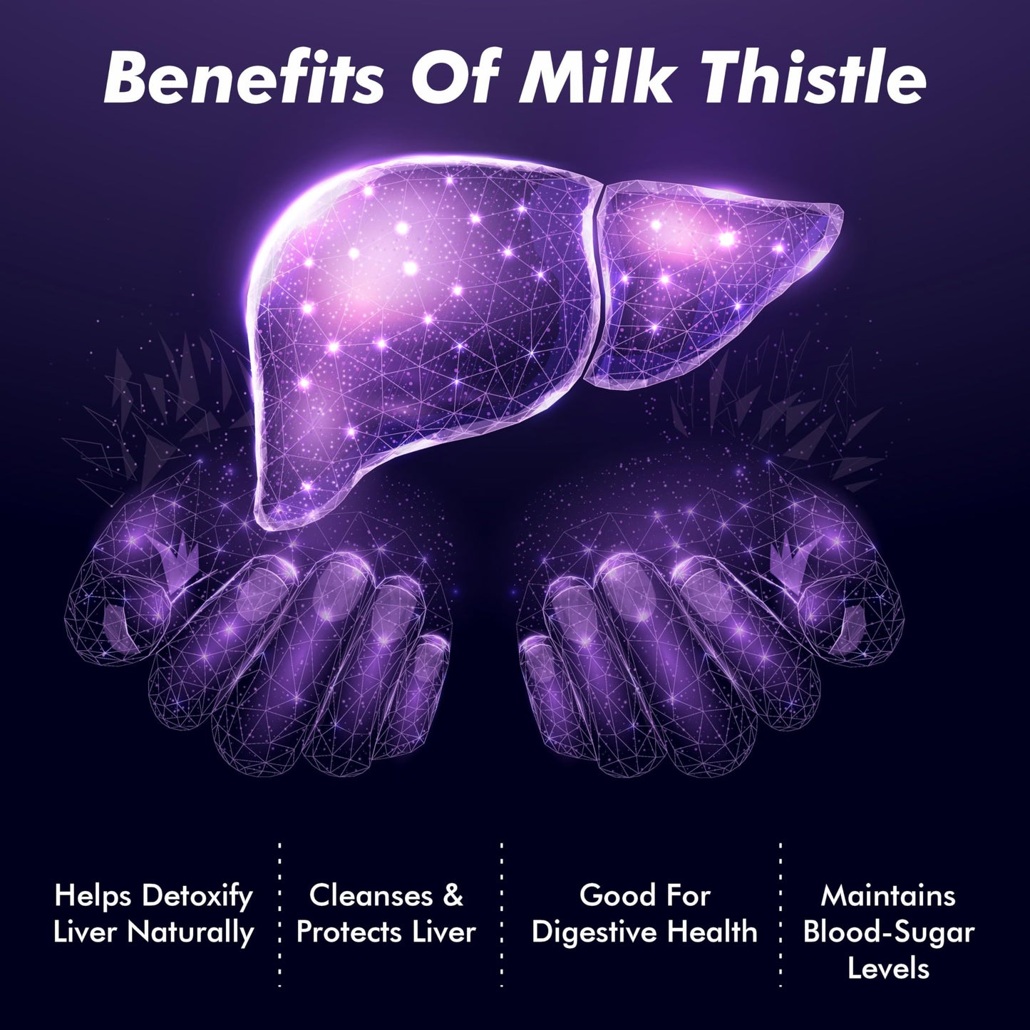 Vitaminnica Milk Thistle 7000mg (350mg 20:1 Extract) | 80% Silymarin with Dandelion Root and Black Pepper Extract| 60 Veg Capsules