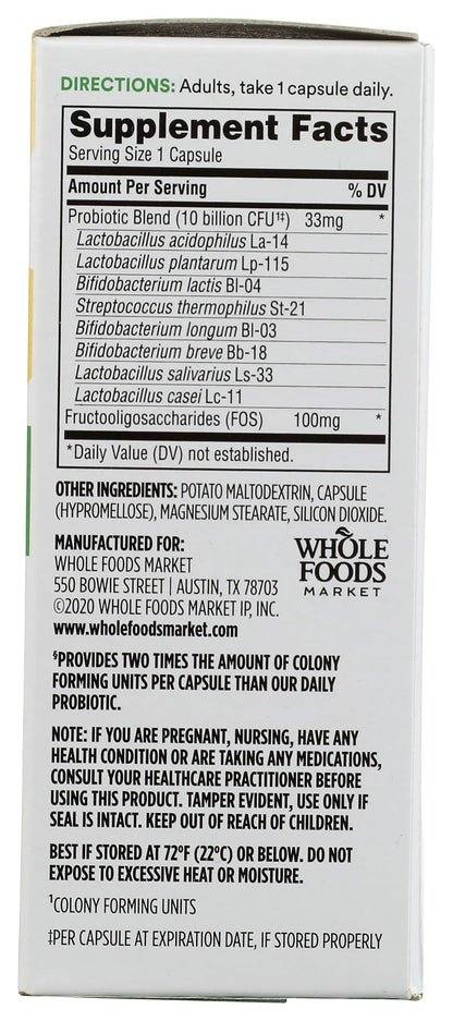 365 by Whole Foods Market, Extra Strength Daily Probiotic 10 billion CFU, 30 ct