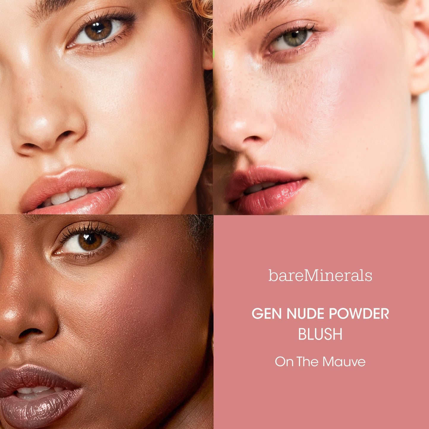 bareMinerals Gen Nude Powder Blush, On the Mauve, Vegan, Cruelty-Free & Dermatologist-Tested