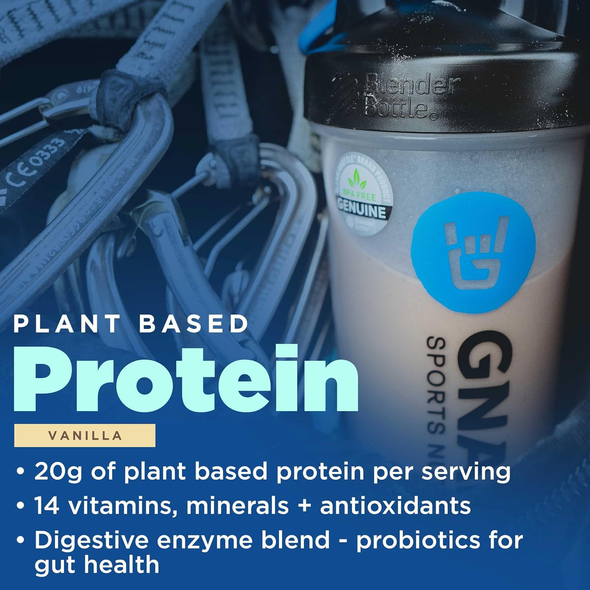 Gnarly Vegan Plant Protein, Meal Replacement - Vanilla (28.2oz) and Gnarly Preworkout Strawberry Lemonade Caffeine Free (14.82oz)