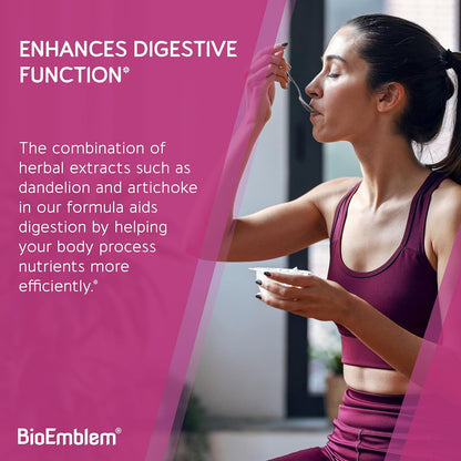 BioEmblem USDA Organic Liver Cleanse - 80% Silymarin Milk Thistle Extract for Liver Health and Liver Function with Dandelion & Artichoke Extracts - 100% Vegan, Non-GMO - Herbal Liver - 60 Capsules
