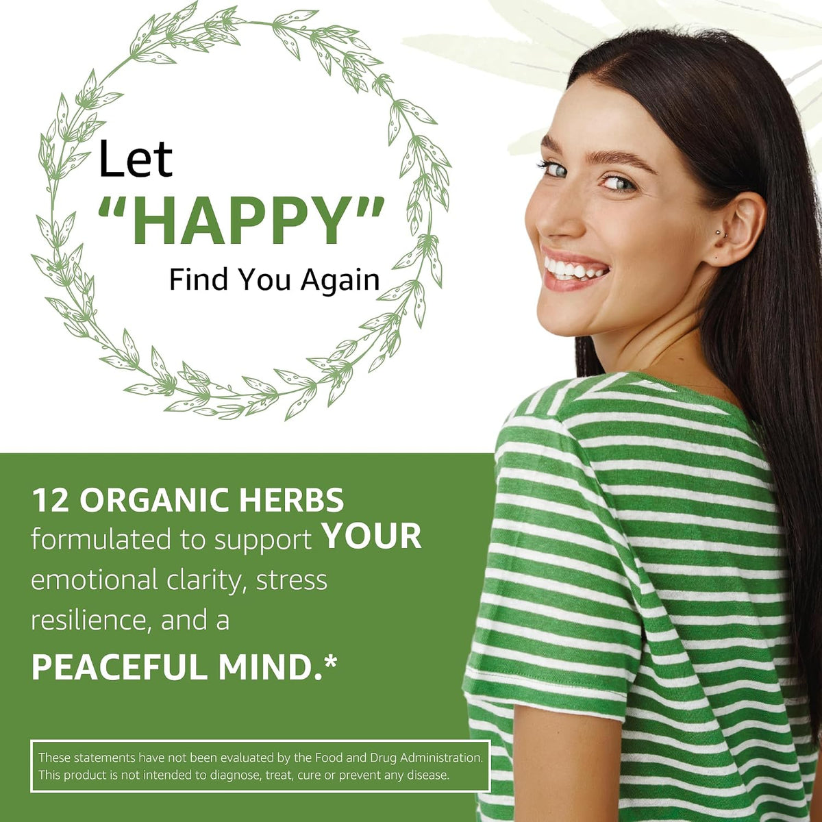 Bodymune Organic MoodBliss | Supports a Calm, Relaxed & Positive Mood* | with Ashwagandha, St. John's Wort & Lemon Balm | USDA Organic, USA-Made, Non-GMO, Gluten-Free - 60 cts.