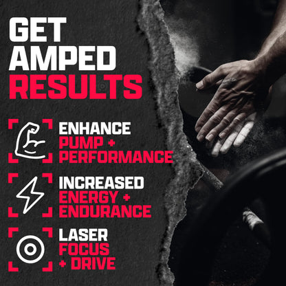 OUTLIFT Amped Max Dosed HIGH STIM Pre Workout Powder 6G Citrulline, 3.2G Beta Alanine, Alpha GPC, CognatiQ, Extreme Energy, Massive Pumps, Electrolytes (Strawberry Watermelon, 22 Servings)