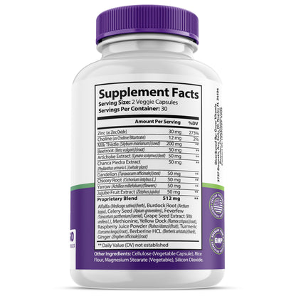 grow vitamin Liver Cleanse Detox Capsules w/Unique Blend of Milk Thistle, Artichoke & Dandelion Extract - Liver Supplement Includes