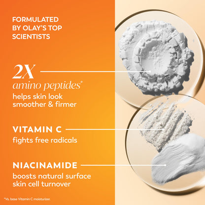 Olay, Vitamin C MAX Face Moisturizer, Brightening Cream for Women, Hydrating, Evens Tone, Dark Spot and Hyperpigmentation Reduction