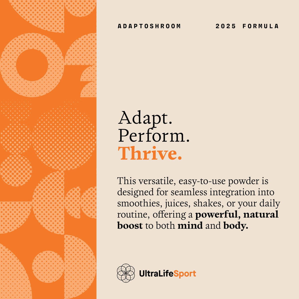 Ultra Life Sport - MushBoom Organic Mushroom Coffee Alternative Drink - 30 Servings 7 Mushroom Cacao Blend - Cordyceps, Lion’s Mane, Chaga, Maitake, Shiitake, Reishi & Turkey Tail - Caffeine Free