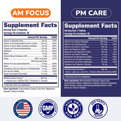 BONE SCIENCE Dr's Grow UP AM & PM Bone Support for Kids & Teens, D3 K2 MK-7