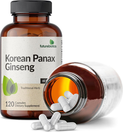 Futurebiotics Korean Panax Ginseng Energy, Memory & Brain Health Support, Non-GMO, 120 Capsules