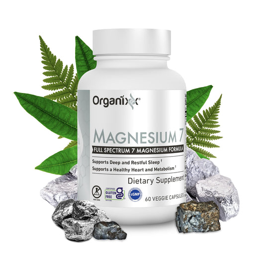 Organixx Magnesium Glycinate Supplement for Support Sleep, Muscle & Heart Health, 7 Type Magnesium Complex with Vitamin B6, Manganese Citrate, Gluten Free, Vegan, Non GMO, High Absorption, 60 Capsules OrganixxBuy Supplements Australia
