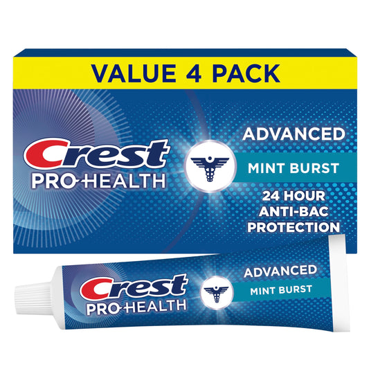 Crest Pro-Health Advanced Antibacterial Protection Toothpaste,5 oz 4 Pack, Teeth Whitening for adults, Breath Freshener, for Sensitive Teeth, Gum Health,
