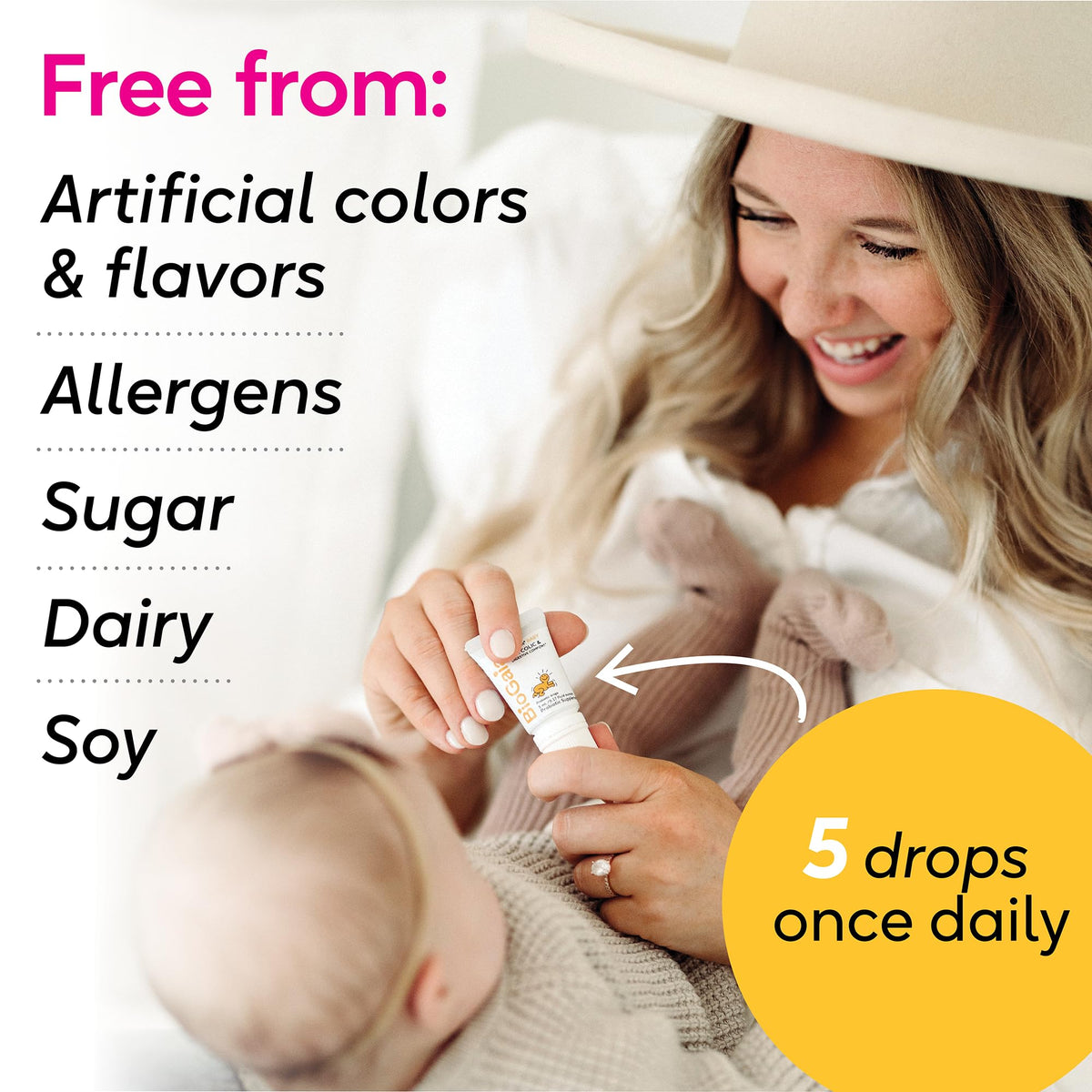 BioGaia Baby Probiotic Drops + Vitamin D | Colic & Gas Relief | 50 Servings | Pediatrician-recommended | Ease Crying, Fussing, Colic, Gas, Spit-ups & Occasional Constipation + Vit D | Safe for Newborns