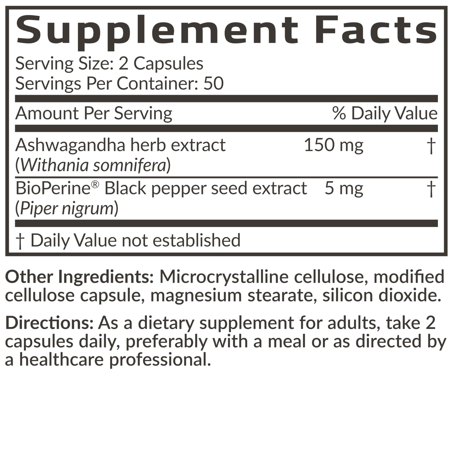 Futurebiotics Ashwagandha Extra Strength Stress & Mood Support with BioPerine - Non GMO Formula, 100 Vegetarian Capsules