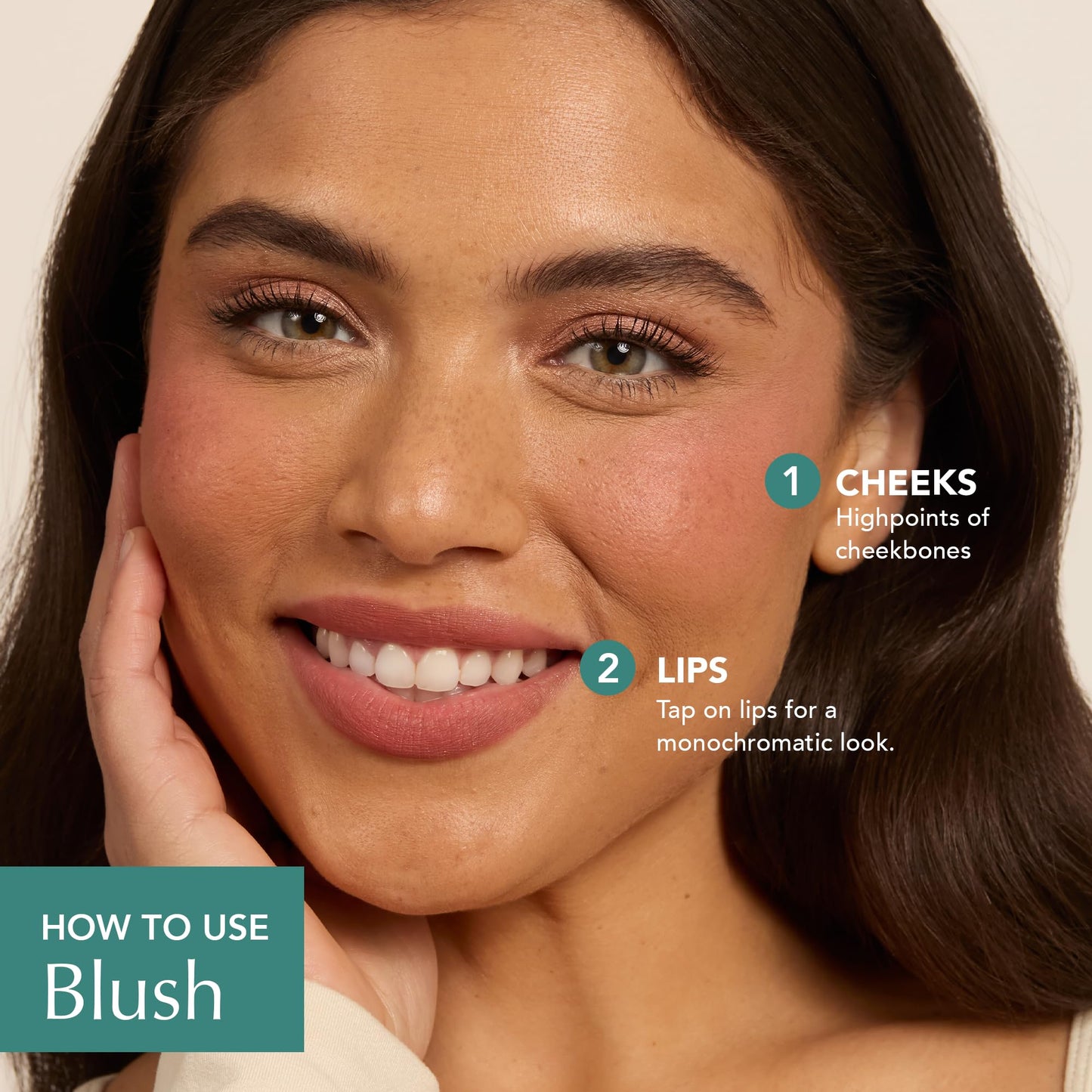 Thrive Causemetics Triple Threat Color Stick: Cream Blush Stick with Vitamin E, Evening Primrose Oil, Waterproof Smudge Proof Face Makeup, Olivia