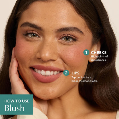 Thrive Causemetics Triple Threat Color Stick: Cream Blush Stick with Vitamin E, Evening Primrose Oil, Waterproof Smudge Proof Face Makeup, Olivia