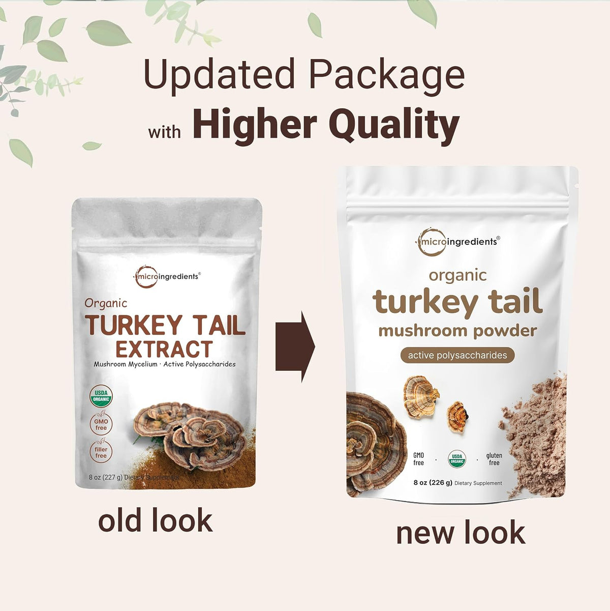 Organic Turkey Tail Mushroom Powder (50:1 Extract), 8 Ounce | Freeze Dried with Active Polysaccharides, Supports Immune Response & Cellular Level, Pet Friendly