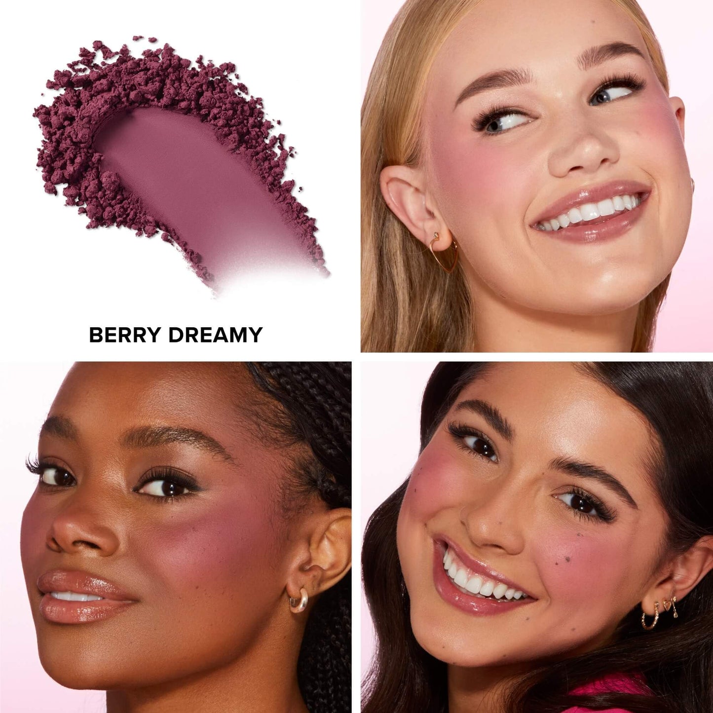 Too Faced Cloud Crush Blurring Blush | Velvety Powder Blush for Cheeks with High-Pigment Formula | 93% Naturally Derived Ingredients, Vegan & Cruelty-Free, Berry Dreamy, 0.17 Ounce