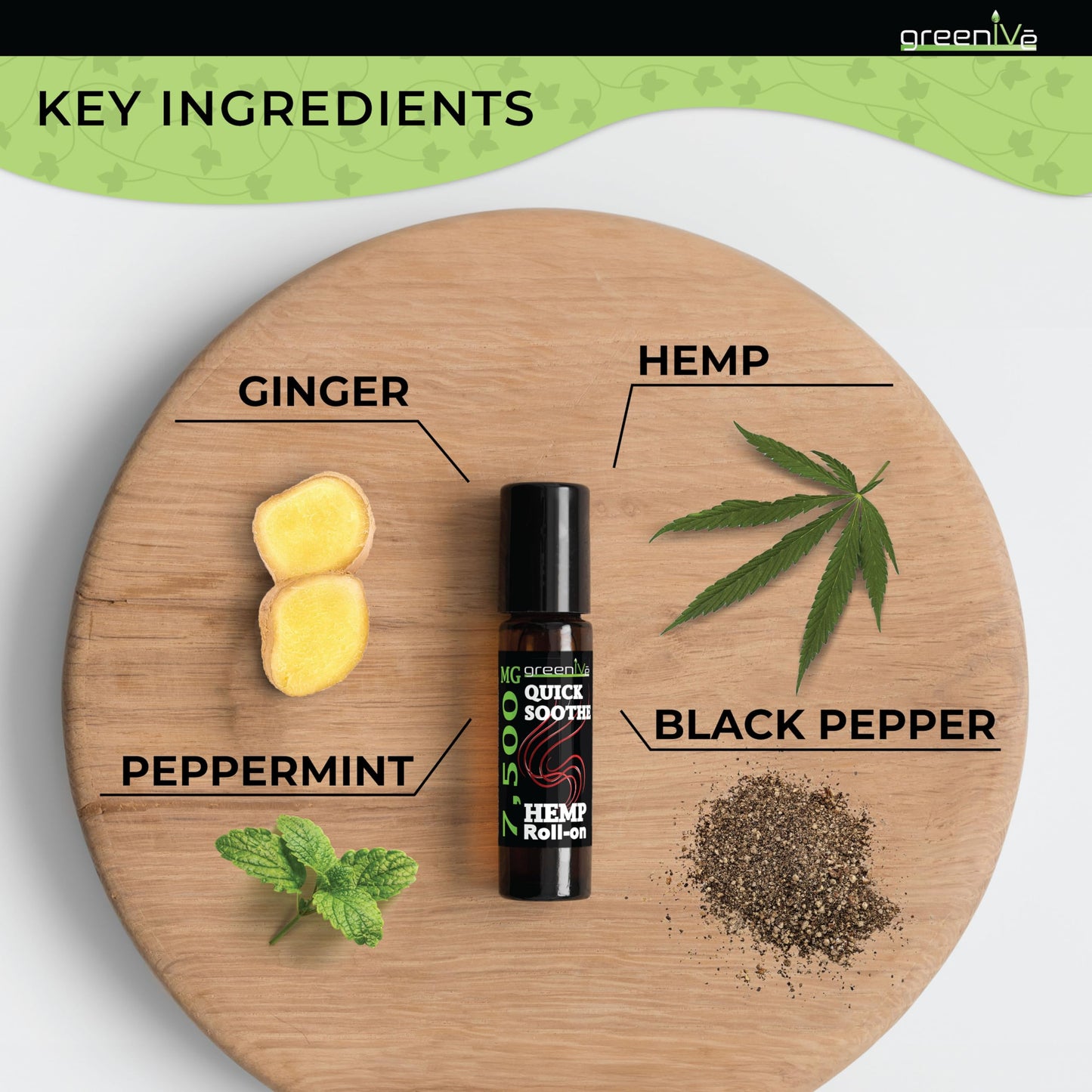 7,500mg Hemp Roll-On Quick Soothe Therapeutic Essential Oil Blend Exclusively on Amazon (1) GreenIVeBuy Supplements Australia