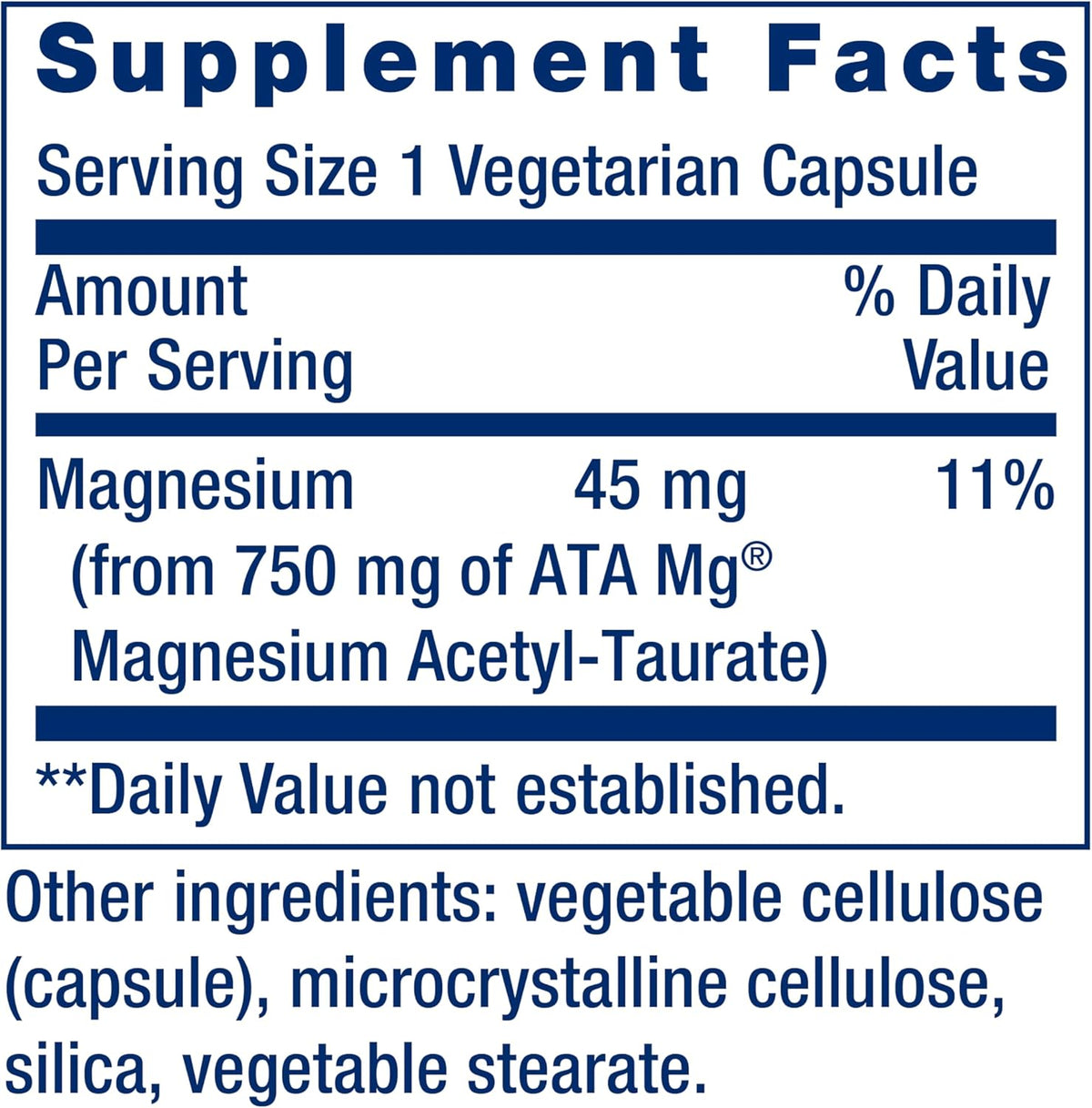 Life Extension Calm-Mag, Magnesium Acetyl taurinate, Daily Stress Management Formula, Supports Calmness and Relaxation, Gluten-Free, Non-GMO, Vegetarian, 30 Capsules