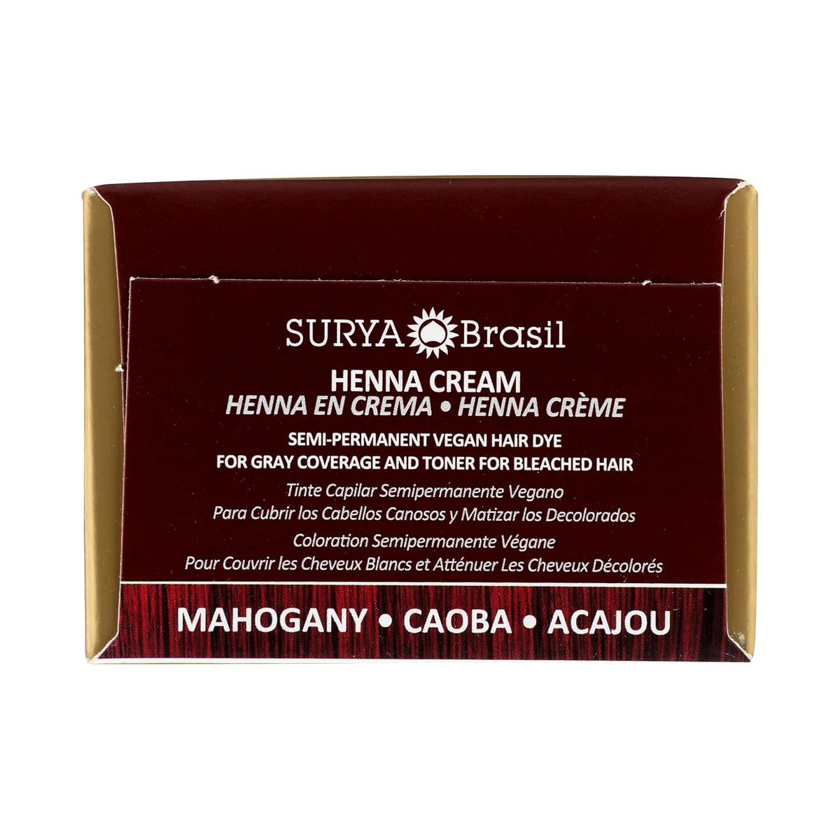 Surya Brasil Products Henna Cream, Mahogany, 2.37 Fluid Ounce