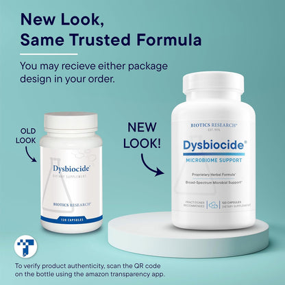 Biotics Research Dysbiocide Synergistic Botanical Blend Supports Normal Gut Health for Women & Men - Digestive Health Supplement - Supports Balanced Gut microbiome - 120 Capsules